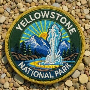 Yellowstone National Park Patch Embroidered Old Faithful Geyser iron On